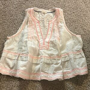 Pilcro Sleeveless Linen Top